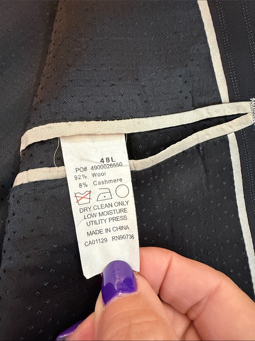Alfani Charcoal Gray Pinstripe Men's Two-Piece Suit - Picture 5 of 9